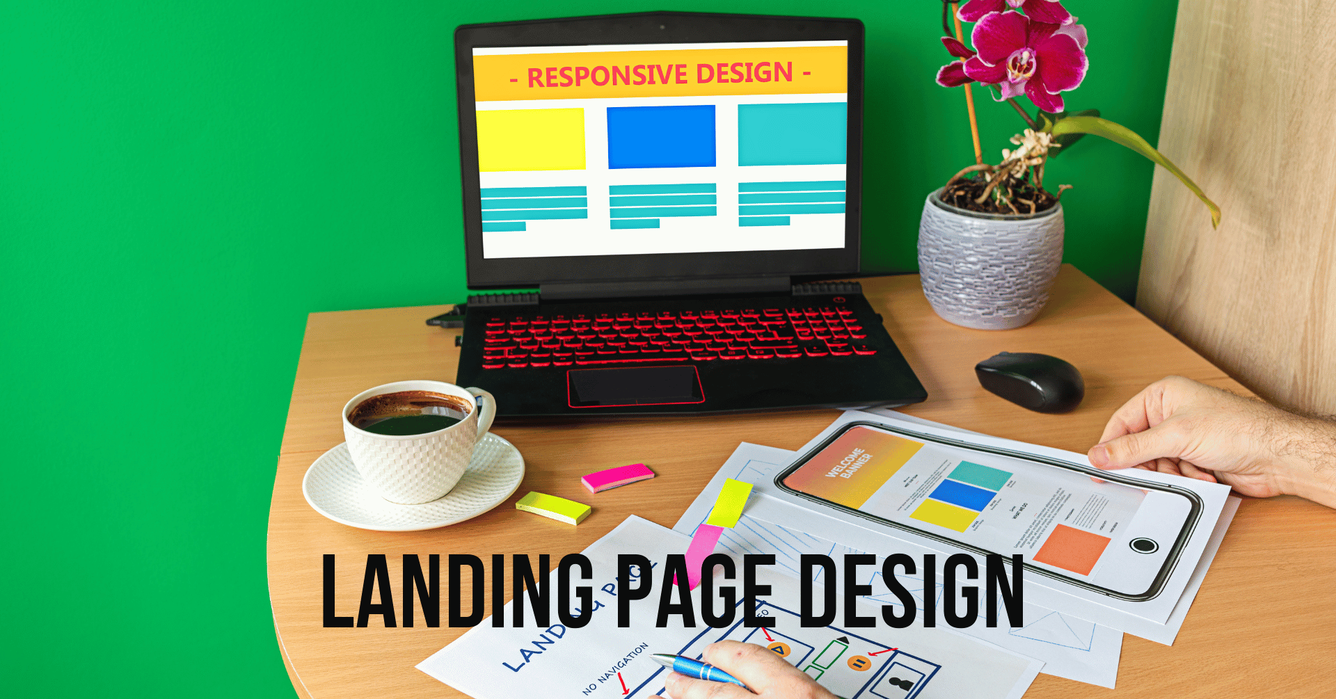 responsive landing page design services by freelancer Sergio Aoun